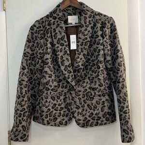 Ann Taylor Loft, Leopard printed blazer! Size Small. NWT